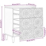  Ormar za krevet Smeđa 50 x 33 x 60 cm Čvrsto drvo manga | shoptok.hr