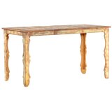  Blagovaonski stol od masivnog obnovljenog drva 140 x 70 x 76 cm - 140 x 70 x 76 cm 1 | shoptok.hr