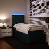 Box spring krevet s madracem tamnozeleni 90x190 cm baršunasti | shoptok.hr