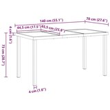 vidaXL 5-delni vrtni jedilni set rjav poli ratan, (22087361) | Shoptok.si
