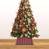 vidaXL Podloga za božićno drvce crveno-crna 48 x 48 x 25 cm | shoptok.hr
