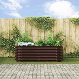  Povišena gredica Smeđa 240 x 80 x 81 cm Čelik | shoptok.hr