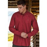 Dewberry G725 MEN'S SHIRT-BURGUNDY-1 Cijene