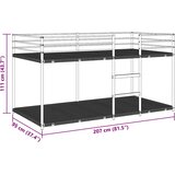 Krevet na kat bez madraca crni 90x200 cm čelik | shoptok.hr