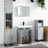  2-dijelni set kupaonskog namještaja siva boja hrasta drveni | shoptok.hr