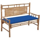 The Living Store Vrtna klop z blazino 120 cm bambus - Vrtna Klop, (21462438) Cene