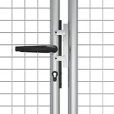  Vrtna vrata od pocinčanog čelika 400x125 cm srebrne boje | shoptok.hr