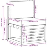  Setovi sofa s jastukom 3 pcs Čvrsto drvo akacije | shoptok.hr