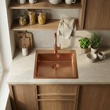 REA Bath Jekleno pomivalno korito Leo 50 BRUSH COPPER | Shoptok.si