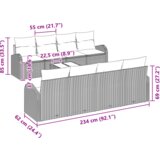  Vrtna garnitura - 9-dijelni set vrtnih sofa s jastučićima Bež poli ratan | shoptok.hr