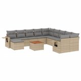Maison Chic Seti vrtnega pohištva - Vrtna garnitura - Vrtni pohištvo set 12-delna z blazinami bež poli ratan, (21817163) | Shoptok.si