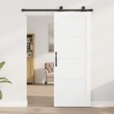 vidaXL Drsna vrata s kompletom okovja 'ORKDAL'Bela trda les bor | Shoptok.si