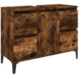 Ormarić za umivaonik boja dimljenog hrasta 80x33x60 cm drveni | shoptok.hr