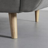 Bessagi Home zofa s posteljno funkcijo cora, siva, žamet | Shoptok.si