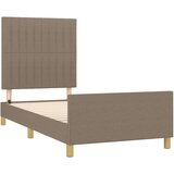  Okvir za krevet s uzglavljem smeđesivi 100x200 cm od tkanine | shoptok.hr