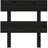  Uzglavlje za krevet crno 93,5 x 3 x 81 cm od masivne borovine | shoptok.hr