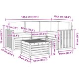  Set vanjskih sofa 5 kom. Prirodna i svijetlo siva Poliester | shoptok.hr