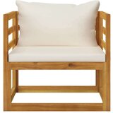  3057640 5 Piece Garden Lounge Set with Cushion Cream Solid Acacia Wood (311853+311866+2x311868) | shoptok.hr
