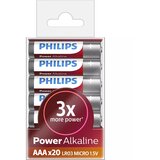 Philips baterija - aaa power alkaline blister 20 kos (LR03) LR03P20T/10 Cene