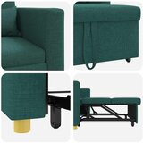 SOFA na razvlačenje Singl Tamnozelena 90 x 165 x 87 cm tkanina | shoptok.hr