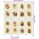 Romdivider Panel Bijelo 141,5 x 165 cm MDF | shoptok.hr
