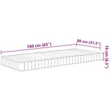  Madrac od pjene za djecu srednje mekani 80 x 160 cm | shoptok.hr