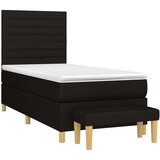  Krevet s oprugama i madracem crni 100 x 200 cm od tkanine | shoptok.hr