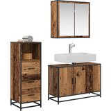  Set namještaja za kupaonicu 3 kom. Staro drvo Konstruirano drvo | shoptok.hr