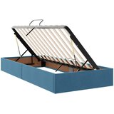 Krevet s od storage s uzglavljem Tamno plava 90 x 190 cm Baršun | shoptok.hr