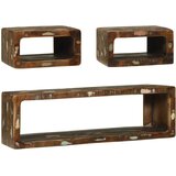  Set TV komoda s policom 3 pcs Šareni Čvrsto drvo iz reciklaže | shoptok.hr