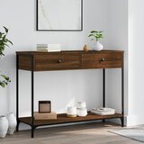 The Living Store Konzolna mizica rjav hrast 100x34,5x75 cm inženirski les - Konzolna Mizica, (21573262) Cene