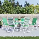  Jastuci za vrtne stolice 6 kom zeleni 120x50x3 cm od tkanine | shoptok.hr