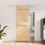  Klizna vrata Prirodna i bijela 80 x 210 cm Masivna borovina | shoptok.hr