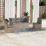  5-dijelni vrtni set sofa s jastucima bež od poliratana | shoptok.hr