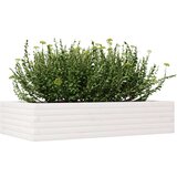  Vrtno cvetlično korito belo 110x60x23 cm trdna borovina | Shoptok.si