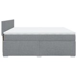  Krevet s oprugama i madracem svjetlosivi 200 x 200cm od tkanine | shoptok.hr