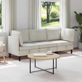  Komplet pohištva za dnevno sobo z blazino 3 pcs Krem Žamet Cene