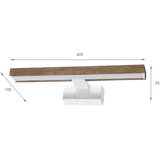  Brilagi-LED Kupatilsko osvetljenje za ogledalo WOODY MIRROR 3u1 LED/8W/230V 40 cm IP44 bela/hrast | Eponuda.com