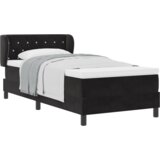 vidaXL Box Spring krevet s madracem, crni, 90x190 cm, baršun | shoptok.hr