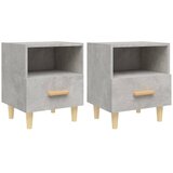  Noćni ormarići 2 kom siva boja betona 40 x 35 x 47 cm | shoptok.hr