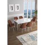 Hanah home Hanah Kućni set Trpezarijski sto i 6 stolica Han, Terakota | Eponuda.ba