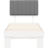  Krevetni okvir s tapiciranim uzglavljem Svijetlo siva Svjetlosiva 201 x 78 x 93 cm | Shoptok.si