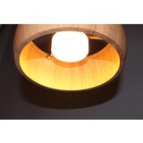 Fischer & Honsel Črna/v naravni barvi LED zatemnitvena viseča svetilka z lesenim senčilom Shine-wood – | Shoptok.si