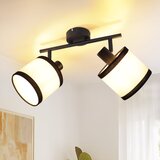 Nettlife stropna svetilka v črni barvi, hodniška svetilka, 2 žarnice - LED stropni reflektorji E14, tkani stropni okras, nastavljiv, (5000491630) Cene