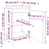  Noćni ormarić siva boja betona 40x35x70 cm konstruirano drvo | shoptok.hr