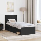  Okvir za krevet Crna 75 x 190 cm Čvrsto borovo drvo | shoptok.hr