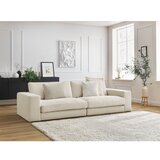Bobochic Paris Bež sedežna garnitura iz rebrastega žameta 274 cm Leonard – | Shoptok.si