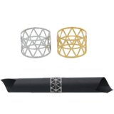 Molarem Home Set od 4 prstena za salvete - Zlatni Slike