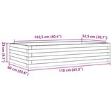  Vrtna sadilica voštano smeđe boje 110x60x23 cm od borovine | shoptok.hr