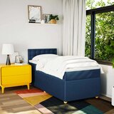 vidaXL Box spring postelja z vzmetnico modra 90x190 cm blago, (21291794) | Shoptok.si